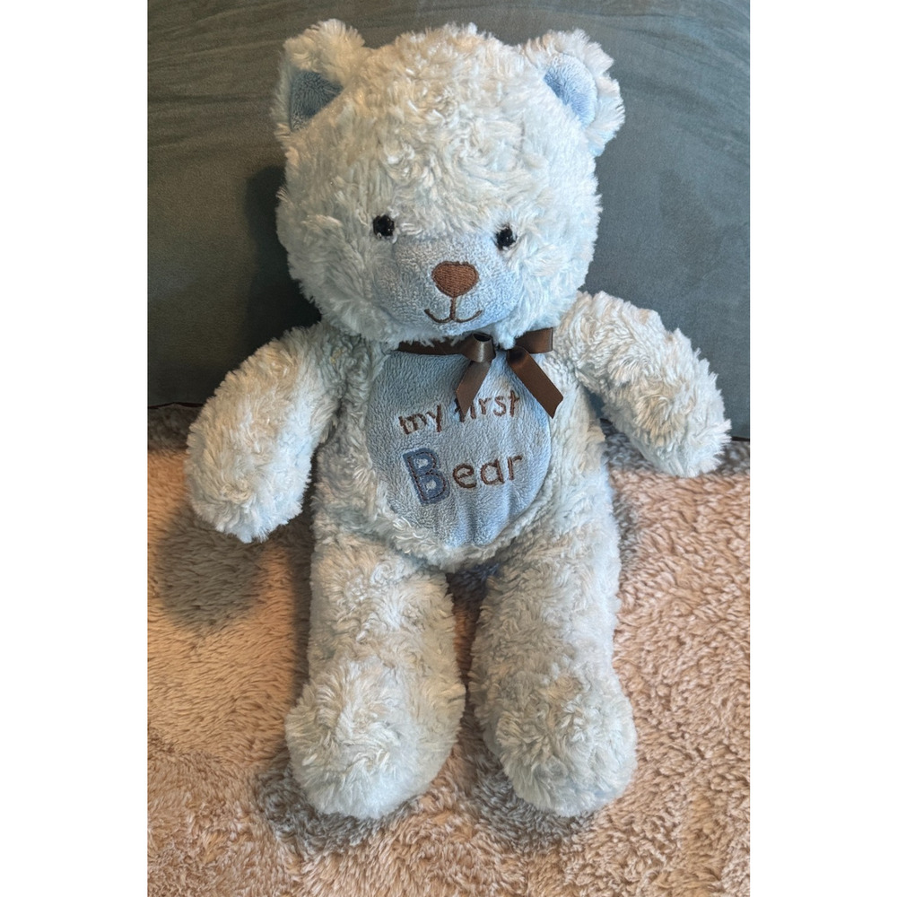 Okie Dokie My First Bear Blue Baby Boy 2010 Plush Stuffed Animal Toy 13"